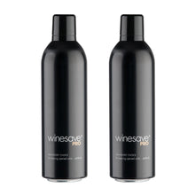Winesave PRO, premium wine preservation product made with 100% argon gas. Two open bottles.